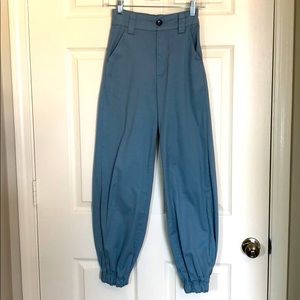 Light blue stretch cargo pants